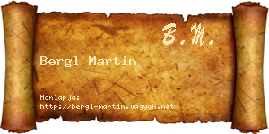 Bergl Martin névjegykártya